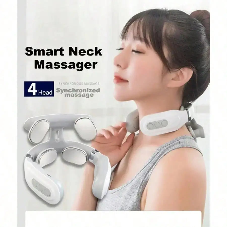 Smart Neck & Shoulder Massager – Portable, USB Rechargeable, Gift for Men & Women