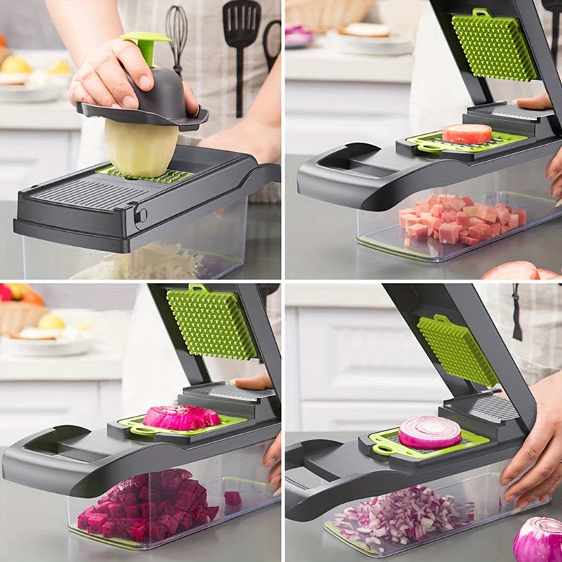 Multifunctional Vegetable Chopper Handle Food Grate Food Chopper Vegetable Slicer Dicer Cut Kitchen Items Onion Chopper ﻿