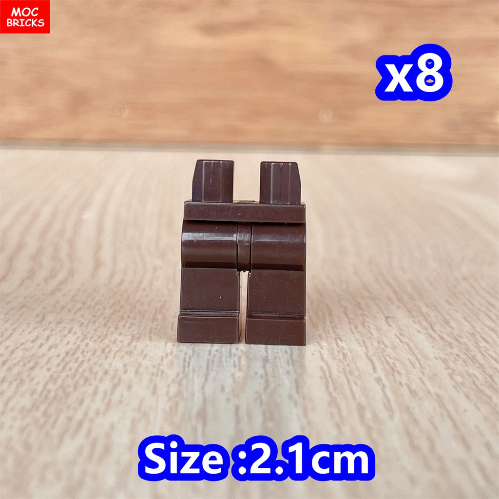 8pcs/lot MOC Bricks Blank Pants legs Body Wear Figure Accessory Assembled Building Blocks Toy Kids Plastic Dolls