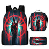 3pcs/set Spider Man Students Backpack Pencil Case Messenger Bag Wear-resistant Lightening Breathable Waterproof Schoolbag