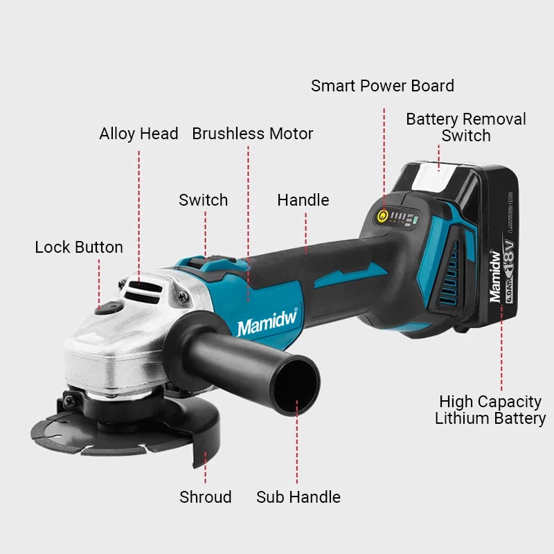 Lithium Electric Angle Grinder Rechargeable