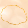 Skyrim Double Snake Chain Love Knot Necklace Women Stainless Steel Gold Color Minimalist Clavicle Chain Choker Jewelry Gift