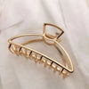 Gold Hollow Geometric Hair Claw – Metal Hairpin & Clip for Women