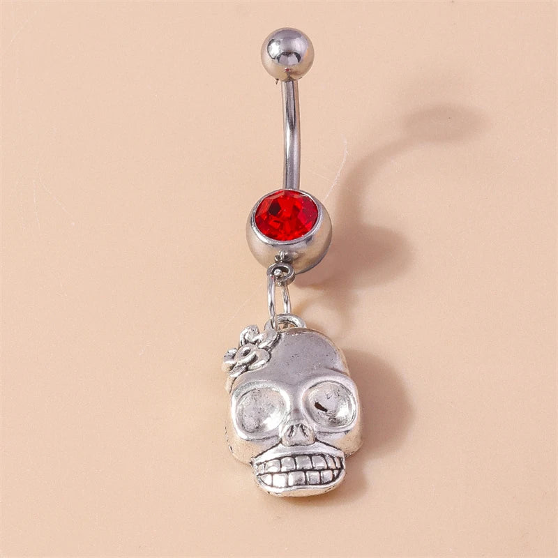 Fashion Fruit Cherry Belly Button Rings Sexy Navel Rings Belly Piercing Body Jewelry for Women Girl Party Holiday Jewelry Gifts