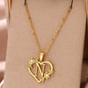 Gold Color Dainty Flower Initials Necklace Women Girl Stainless Steel Heart Letter Choker Necklace Best Gifts Alphabet Jewelry