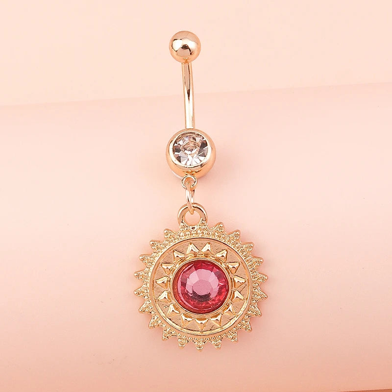 Fashion Fruit Cherry Belly Button Rings Sexy Navel Rings Belly Piercing Body Jewelry for Women Girl Party Holiday Jewelry Gifts
