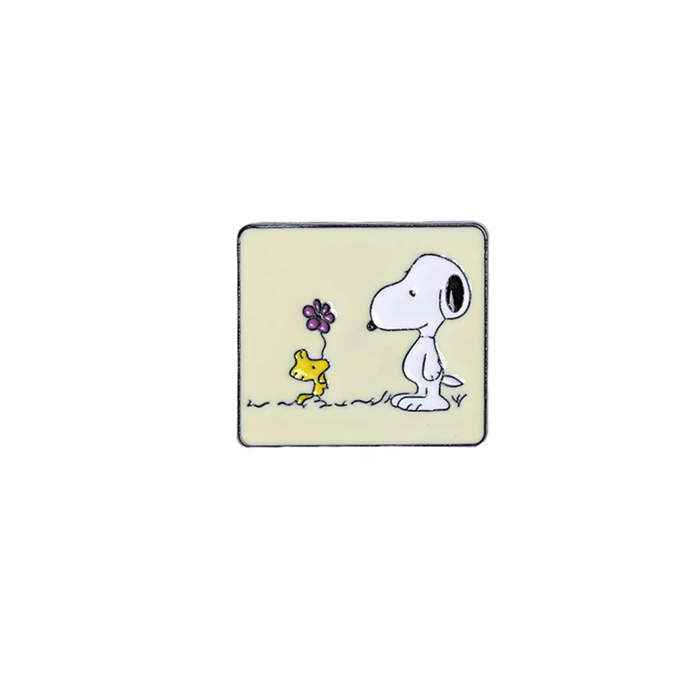 Snoopy Brooch Cartoon Japanese Badges Cute Lapel Badges for Backpacks Briefcase Anime Metal Pin for Clothes Accessories Jewelry