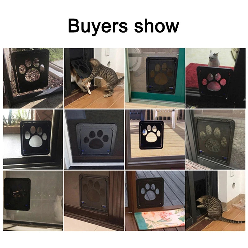 Large Small Dog and Cat Screen Door, Lockable Self-Closing Function, Sturdy Pet Door Easy Safe Freely Enter House Outdoor Window