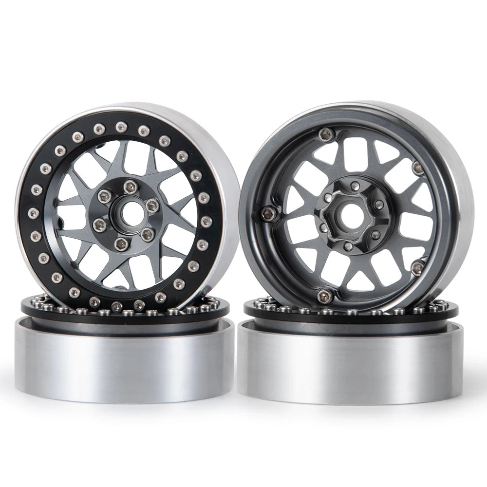 AXSPEED 4Pcs Metal 1.9"/2.2inch Beadlock Wheel Rims 25/35mm for Axial SCX10 Wraith TRX-4 D90 1/10 RC Crawler Car Upgrade Parts