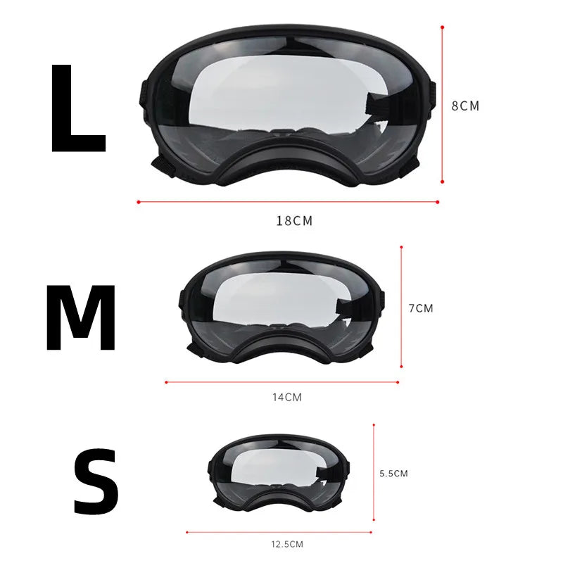 Color changing pet glasses, dog goggles, size dog sunglasses, snow glasses, UV resistant dog sunglasses