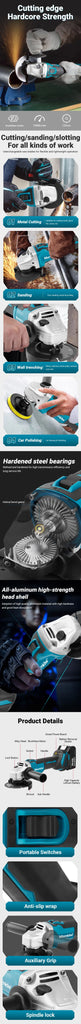 Lithium Electric Angle Grinder Rechargeable