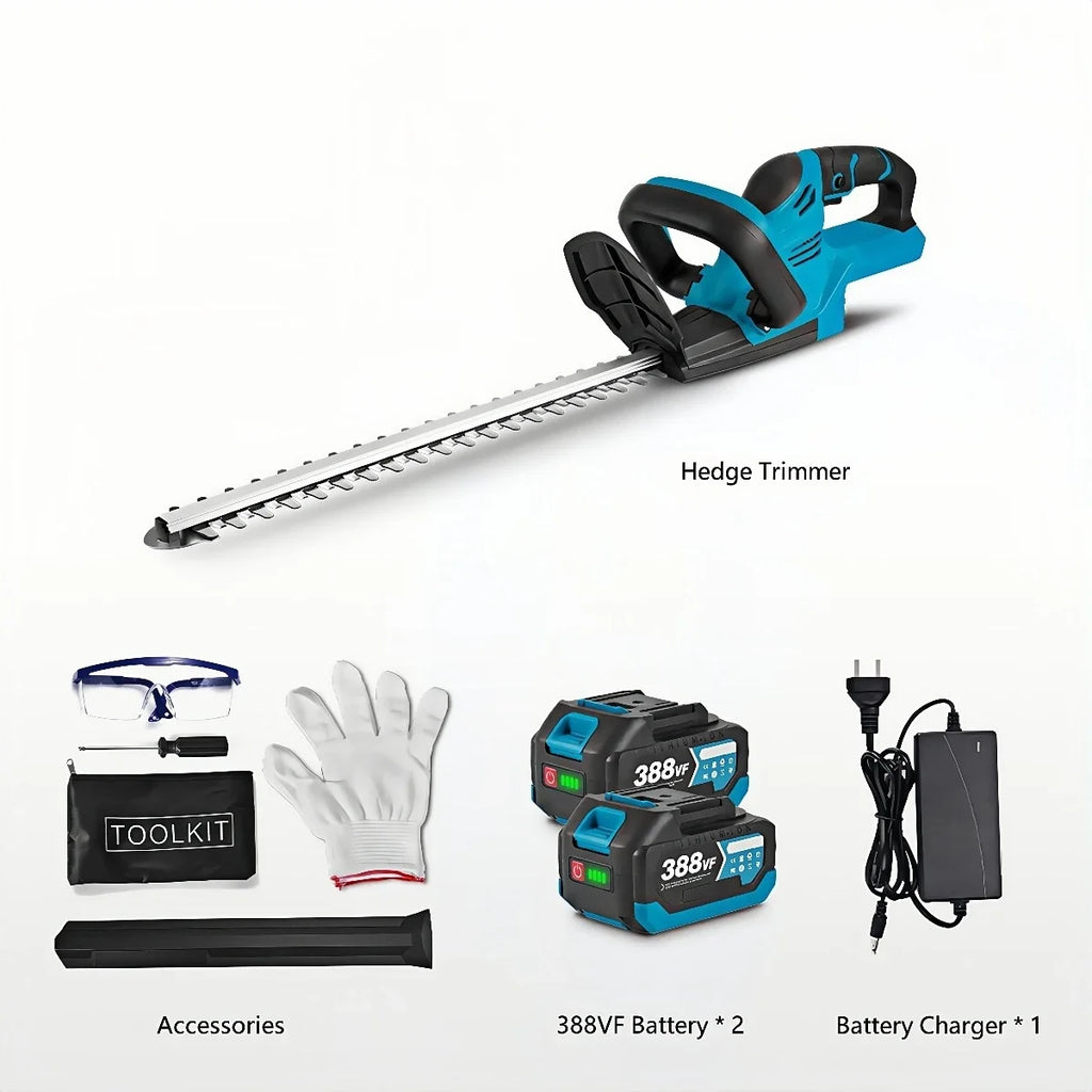 Brushed 2000W Electric Hedge Trimmer 15000RPM Lawn Mower Garden Landscaping Hedge Pruner Trimmer Tool For Makita 18V Battery Pin