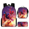 3pcs/set Spider Man Students Backpack Pencil Case Messenger Bag Wear-resistant Lightening Breathable Waterproof Schoolbag