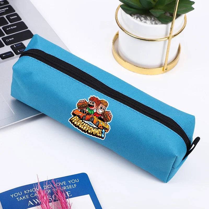 Burgerpommes Icrimax Pencil Case Boy Girl Cartoon Anime Stationery Bag Student Large Capacity Stationery Storage Bag School Gift