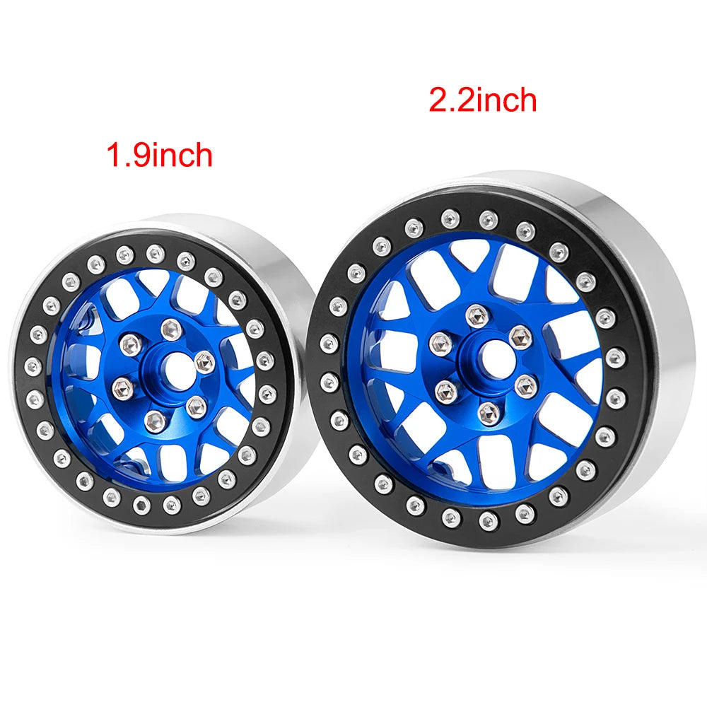 AXSPEED 4Pcs Metal 1.9"/2.2inch Beadlock Wheel Rims 25/35mm for Axial SCX10 Wraith TRX-4 D90 1/10 RC Crawler Car Upgrade Parts