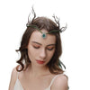 Unique Branch Headband with Pendant Christmas Headpiece Ethnic Forehead Jewelry for Women Prom Party