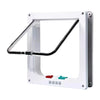 Cat Flap Door with 4 Way Security Lock ABS Plastic Gate Puppy Kitten Safety In/out Dog Cat Flap Door Kit Small Pet Supplies