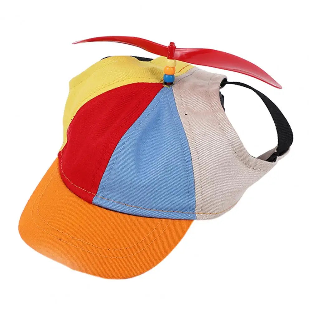 Pet Hat with Propeller Design Breathable Pet Hat Colorful Pet Propeller Hat Adorable Sunproof Dog Baseball Cap for Summer