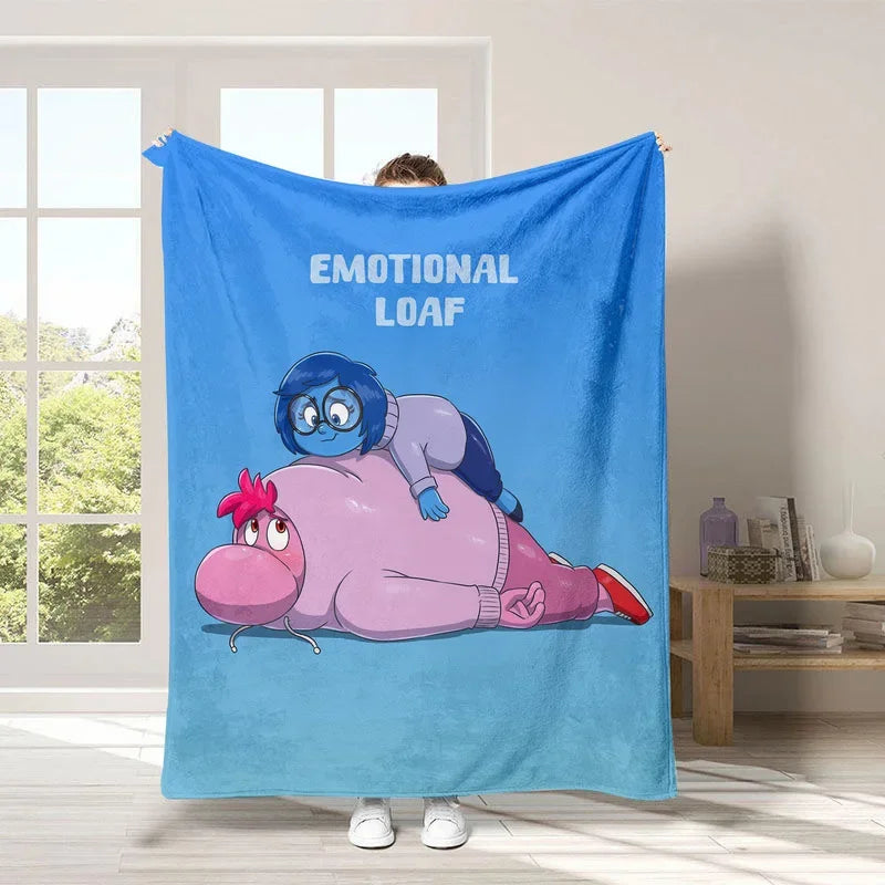 2024 New Inside Out 2 Plush Blanket Emotional Figures Summer Winter Flannel Blanket Soft Cozy Throw Sofa Bed Kids Birthday Gift