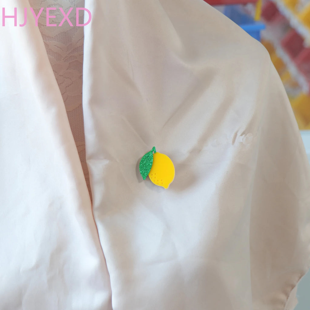35mm Cute Pear Brooch (Safty Pin) Laser cut Acrylic Jewelry For Baby Girl Gift