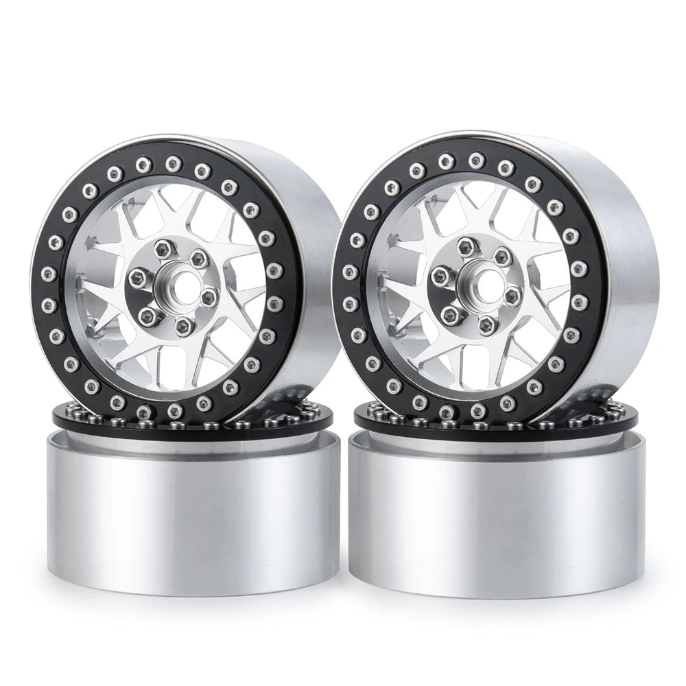 AXSPEED 4Pcs Metal 1.9"/2.2inch Beadlock Wheel Rims 25/35mm for Axial SCX10 Wraith TRX-4 D90 1/10 RC Crawler Car Upgrade Parts