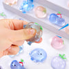 5/10PCS Mini Transparent Fruit Mochi Squishy Stress Relief Toys for Kids Birthday Party Favors Prizes Guest Gifts