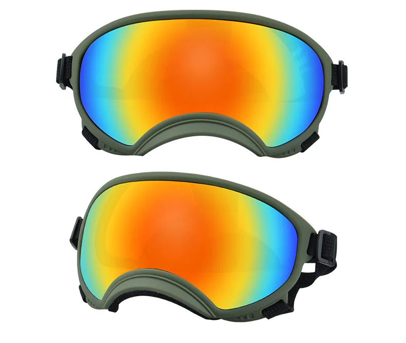 ATUBAN Dog Goggles Anti UV Strong Impact Resistance Adjustable Elastic Puppy Large Breed Dog Goggles Breathable Pet Sunglasses