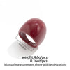 Boho Red Acrylic Resin Chunky Bangle Ring Set for Women on Hand Goth Geometric Charm Wide Hip Hop Metal Cuff Bangles Men Jewelry