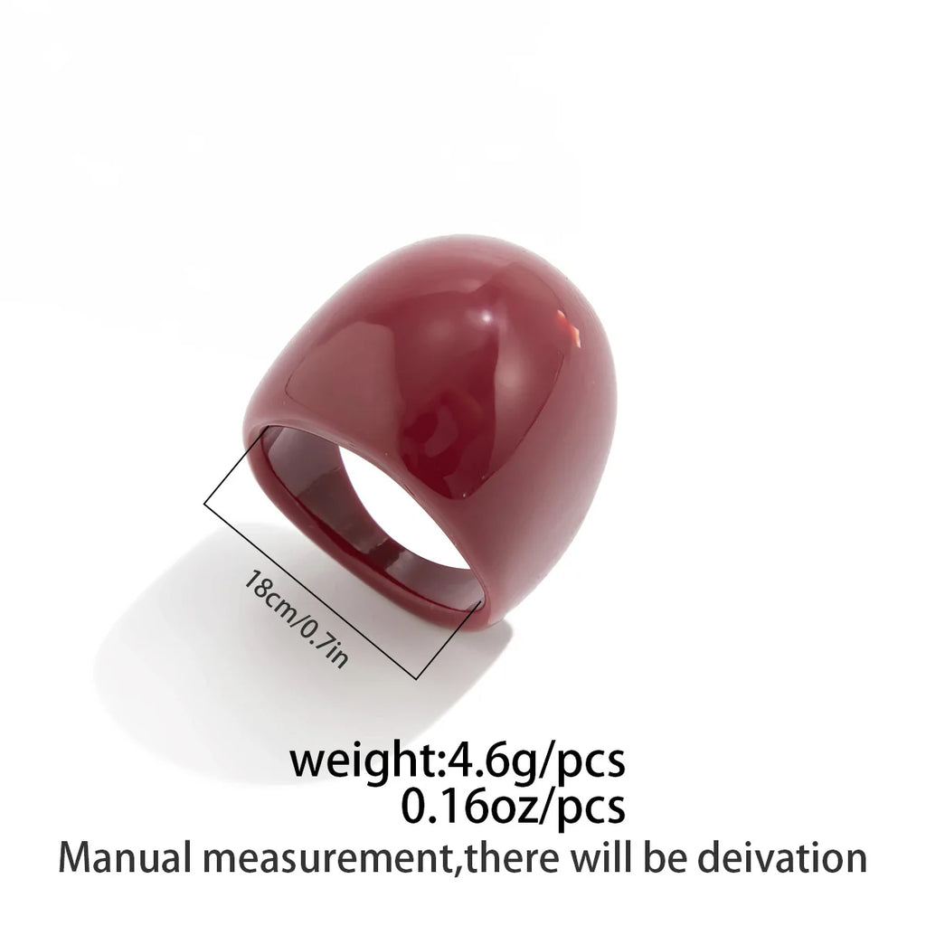 Boho Red Acrylic Resin Chunky Bangle Ring Set for Women on Hand Goth Geometric Charm Wide Hip Hop Metal Cuff Bangles Men Jewelry