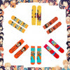 New 1 pair of Bandai cartoon men's and women's socks cartoon personality skateboard socks anime mid tube cotton neutral socks