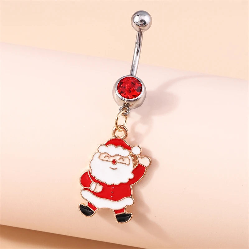 Fashion Fruit Cherry Belly Button Rings Sexy Navel Rings Belly Piercing Body Jewelry for Women Girl Party Holiday Jewelry Gifts