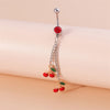 Fashion Fruit Cherry Belly Button Rings Sexy Navel Rings Belly Piercing Body Jewelry for Women Girl Party Holiday Jewelry Gifts