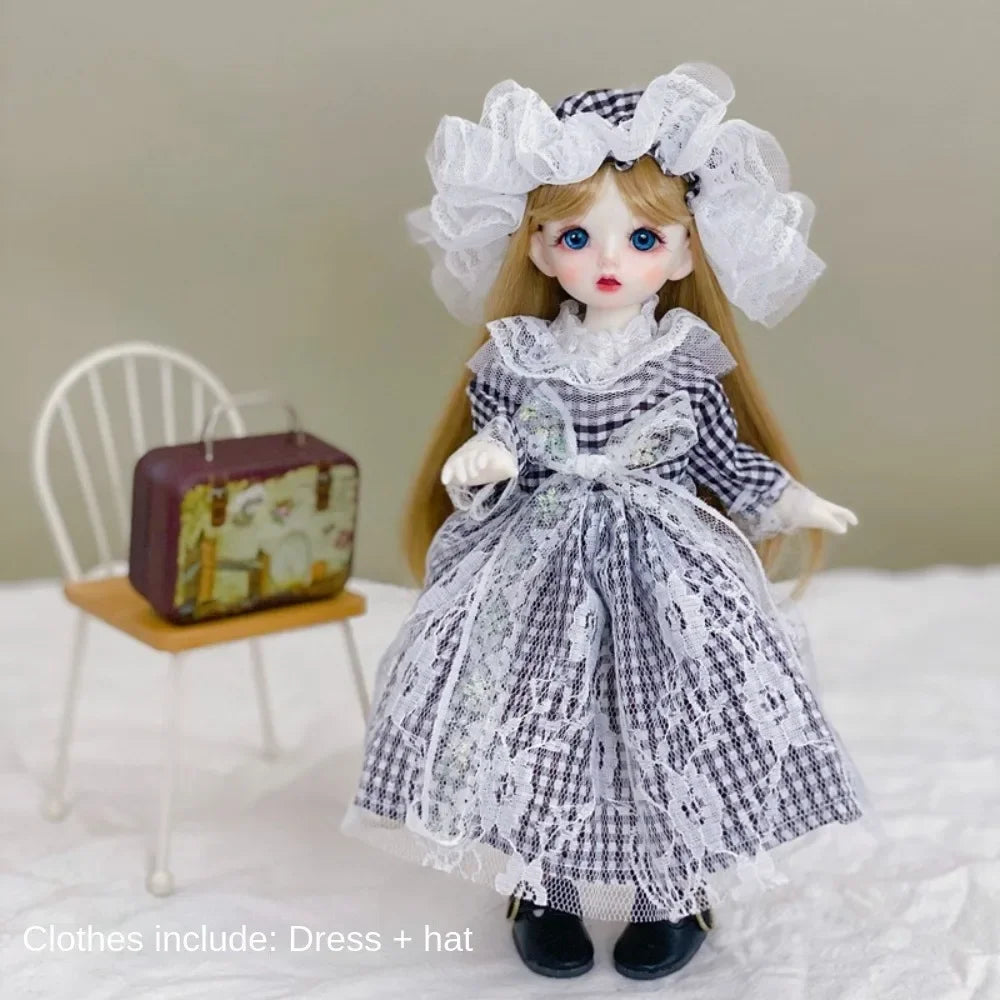 New Elegant 30cm Doll Clothes Pretty Casual Doll Dress Cute 1/6 BJD Doll Outfit Set