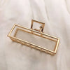Gold Hollow Geometric Hair Claw – Metal Hairpin & Clip for Women