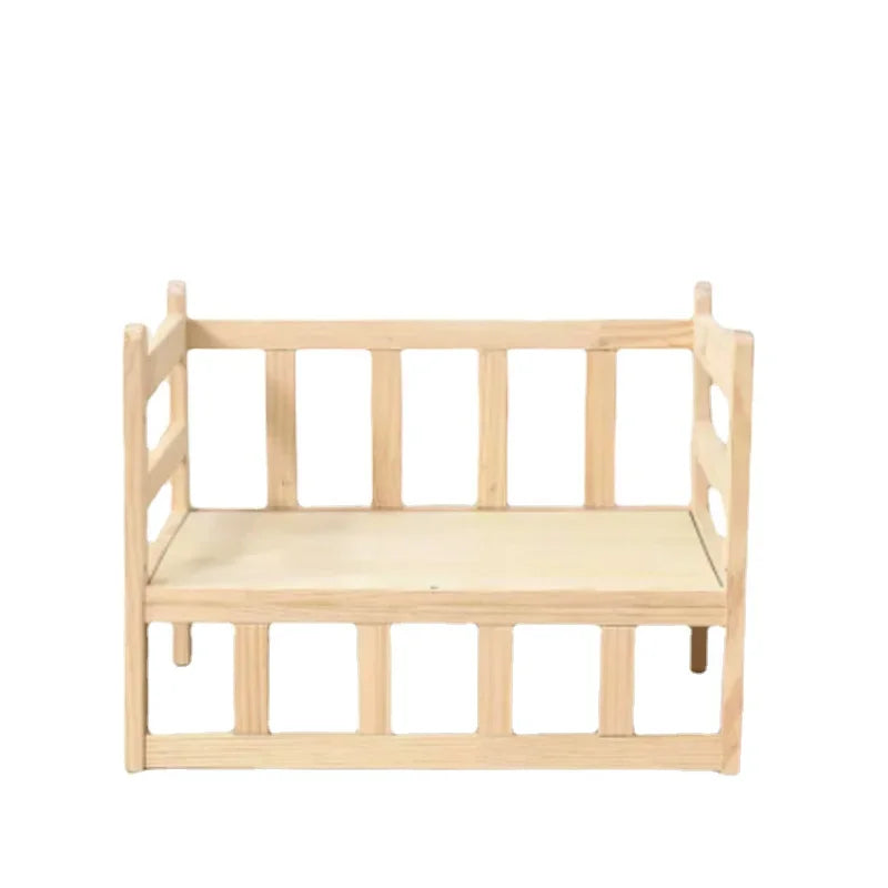 Royal Solid Wood Pet Throne Year-Round Luxury Bed for Teddies and Bichons Non-Toxic Safe Kitty Castle SnUgly Secure Comfort Zone