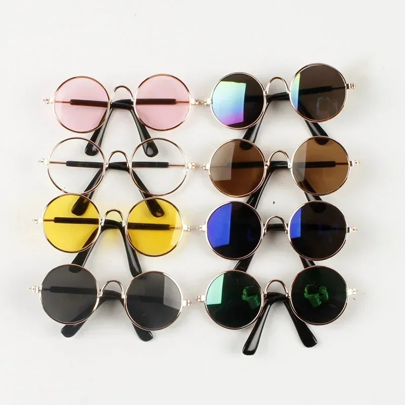 Cat Sunglasses Summer Outdoor Puppy UV Protection Sunglasses Dolls Sun Glasses Small Dog Cosplay Photo Props Cute Pet Sunglasses