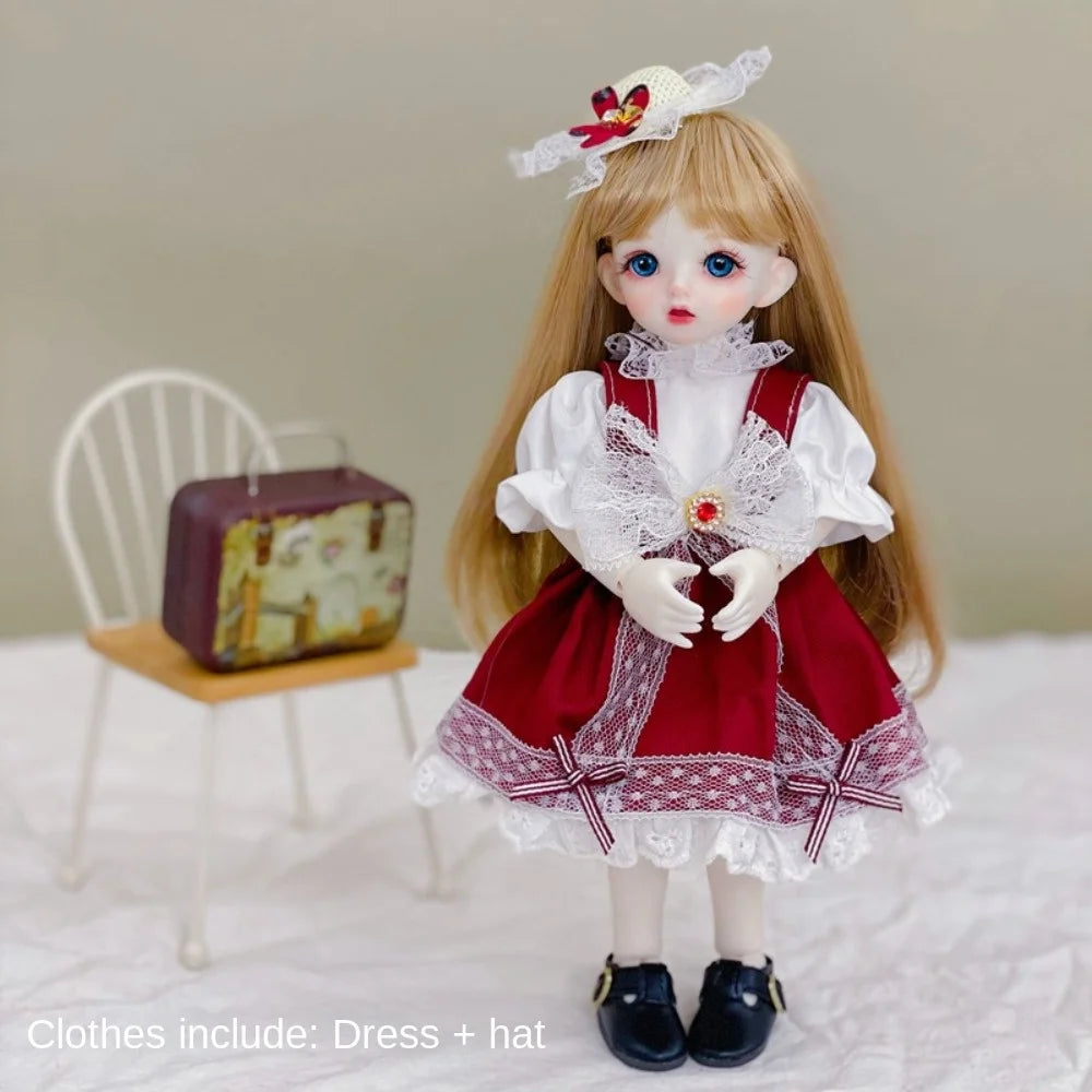New Elegant 30cm Doll Clothes Pretty Casual Doll Dress Cute 1/6 BJD Doll Outfit Set