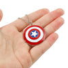 Marvel Superhero Captain America Necklace Round Pentagram Shield Pendant Neck Chain Fans Jewelry Gift