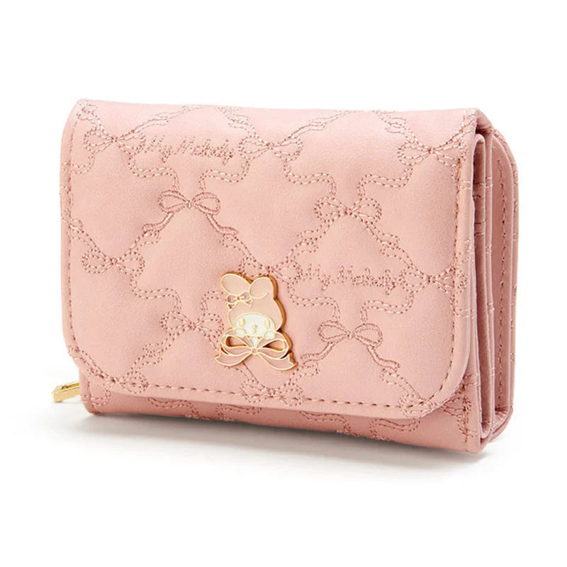 MINISO Kawaii Hello Kitty Wallet Keychains Sanrio Pochacco My Melody ACGN Cards Bag Kuromi Coin Anime Bag