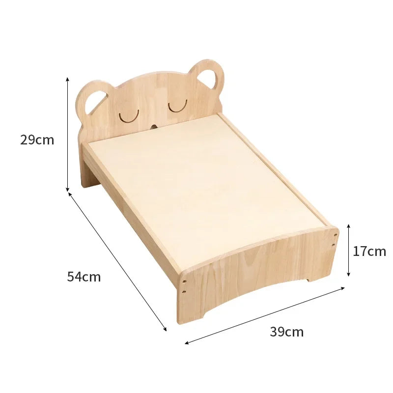 summer and winter four-season universal floor-standing wooden removable and washable princess bed cat bed