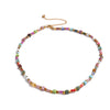 Yhpup Fashion Colorful Natural Stone Beads Chain Y2K Collar Necklace Tarnish Resistant High Quality Handmade Charm Jewelry Gift