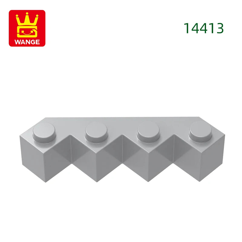 47Pcs/Lot 14413 4x4 Wedge Facet Building Blocks Moc House Accessories Compatible with Brick Construction Children Toys Gift Box