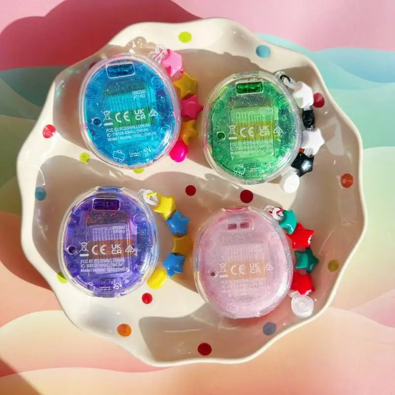New Tamagotchi Uni Transparent Tpu Soft Case Sparkling Clear Shell Shockproof With Lanyard And Charging Port Gifts For Girls