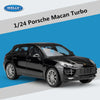 WELLY 1:24 Porsche Macan Turbo SUV Alloy Car Model Diecast Metal Vehicles Car Model High Simulation Collection Children Toy Gift