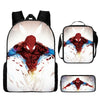 3pcs/set Spider Man Students Backpack Pencil Case Messenger Bag Wear-resistant Lightening Breathable Waterproof Schoolbag