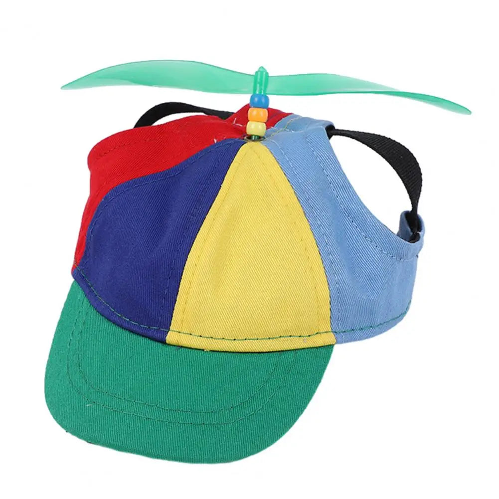 Pet Hat with Propeller Design Breathable Pet Hat Colorful Pet Propeller Hat Adorable Sunproof Dog Baseball Cap for Summer