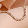 Blingbing Trendy 3mm 3A Zircon Cubic Zirconia Tennis Chain Anklets Leg Bracelets For Woman Stainless Steel Bracelet On the Leg