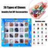 20 pieces of natural semi-precious stones in a jewelry set for DIY accessories and decor.