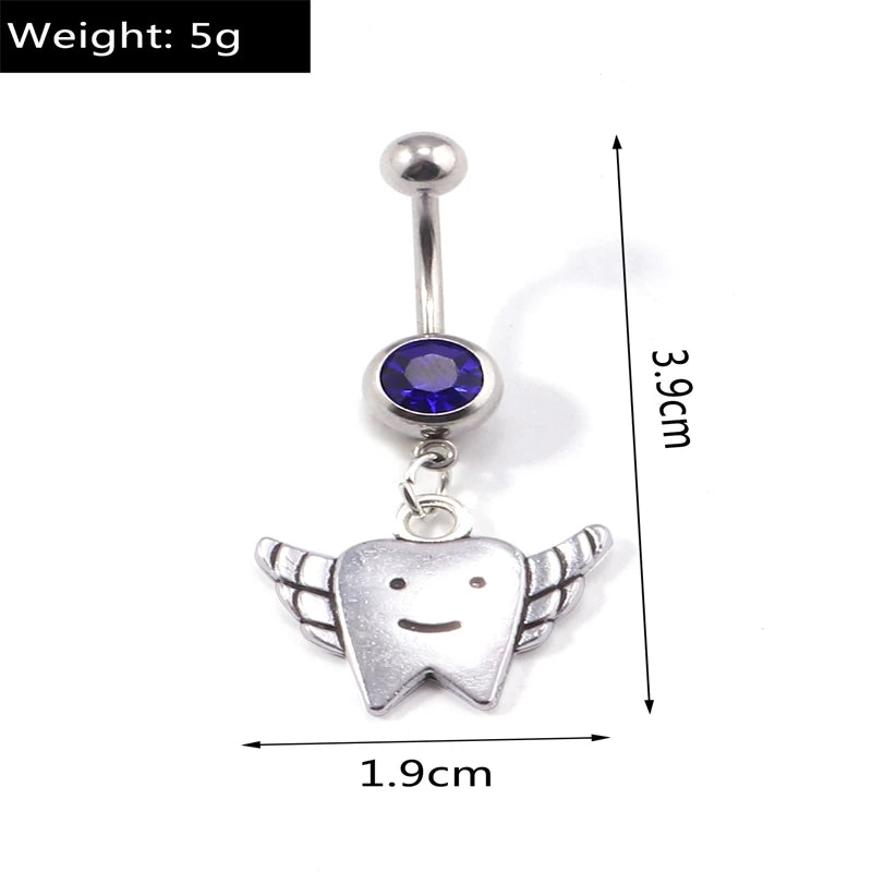 Fashion Fruit Cherry Belly Button Rings Sexy Navel Rings Belly Piercing Body Jewelry for Women Girl Party Holiday Jewelry Gifts