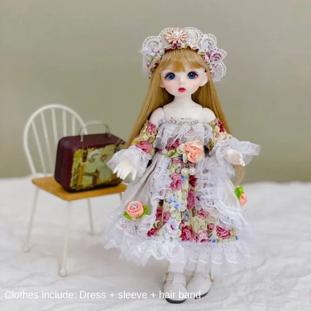 New Elegant 30cm Doll Clothes Pretty Casual Doll Dress Cute 1/6 BJD Doll Outfit Set